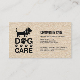 Dog Care Pet Sitting Training Services Business Card