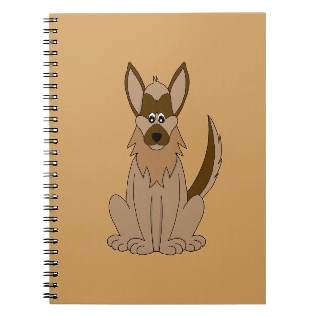 Dog Cartoon Amazing German Shepherd Notebook (Front)