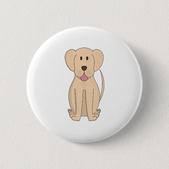 Dog Cartoon Amazing Labrador Retriever 6 Cm Round Badge (Front)