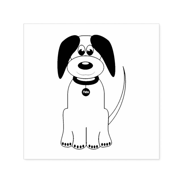 Dog cartoon self-inking stamp (Design)