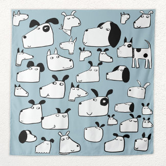 Dog Cartoon Tapestry