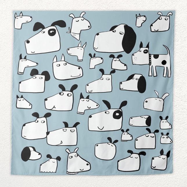 Dog Cartoon Tapestry (Creator Uploaded)