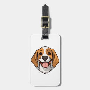 Dog Cartoon wild Sticker Element   Luggage Tag