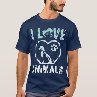 Dog Cat Animal Love girl T-Shirt
