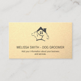 Dog Cat Animal   Sleek Metallic Appointment Card