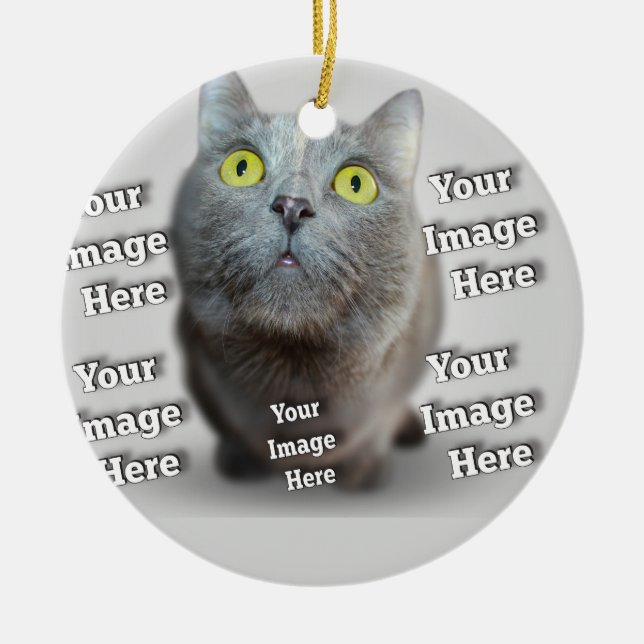 Dog Cat Bird Fab Amazing Photo Ceramic Tree Decoration (Front)