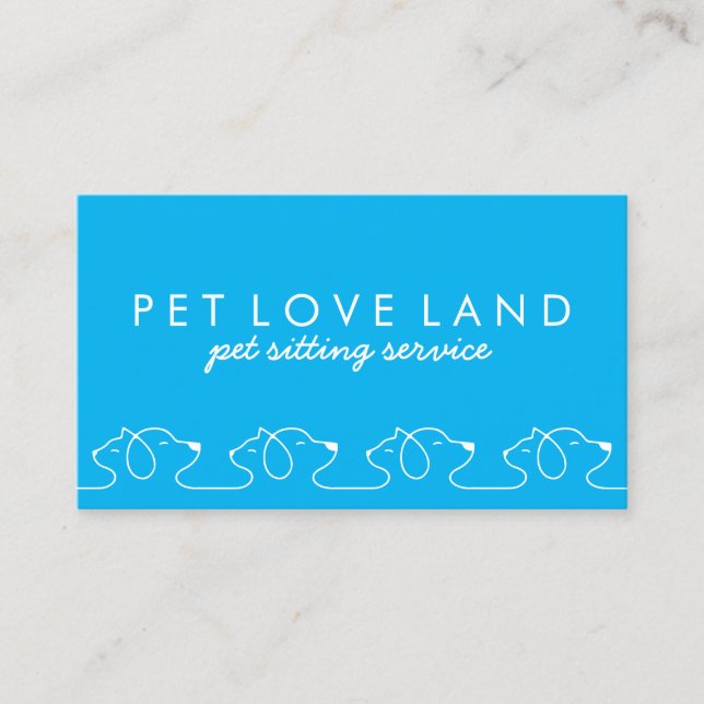 Dog Cat Boarding Kennel Business Card (Front)