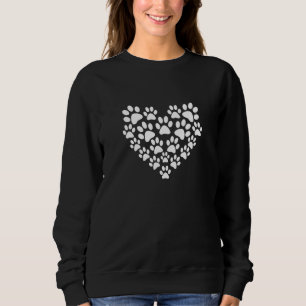 Dog  Cat Dog Paw Heart Graphic Dog Mum  Women Girl Sweatshirt