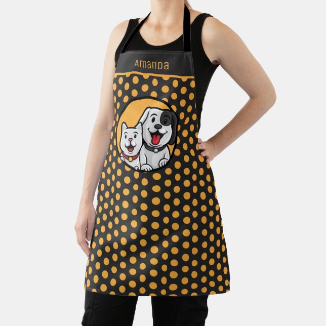 Dog Cat Dots Apron (Insitu)