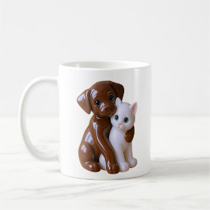 Dog & Cat Friendship Coffee Mug