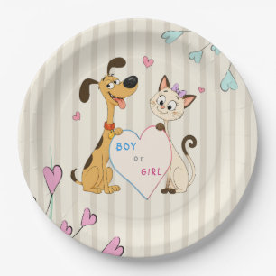 Dog & Cat Gender Reveal   Paper Plate