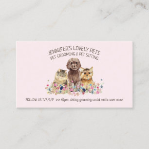 Dog Cat Grooming Petsitter store Business Card