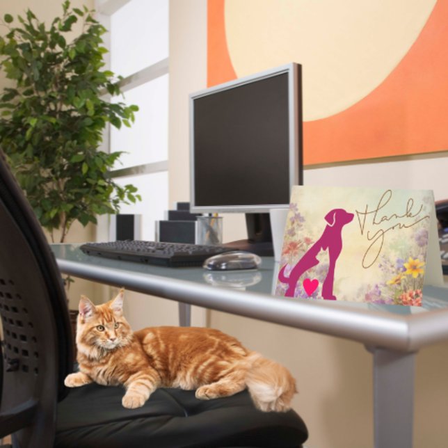 Dog Cat Love Pet Caregiver Thank You Card (Creator Uploaded)