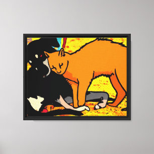 Dog, Cat, Nature Canvas Print