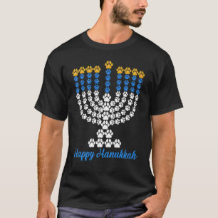 Dog Cat Paw Chanukah Holiday Hanukkah Dog Mum Cat T-Shirt