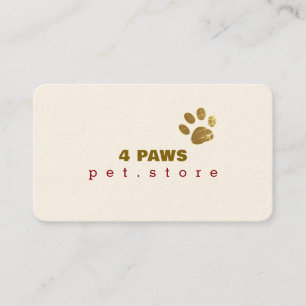 Dog Cat Paw - Pet Store Business Card