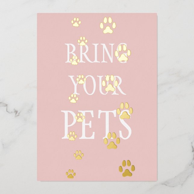 Dog & Cat Paw Prints Pet Friendly Custom Peach (Front)