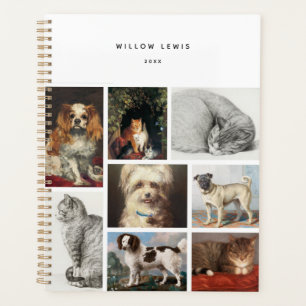 Dog Cat Pets 8 Photo Portrait Collage Keepsake Planner
