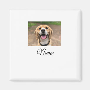 Dog cat photo add pet name cu custom personalised magnet