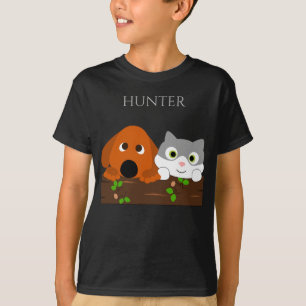DOG & CAT t-shirt with personalised name.