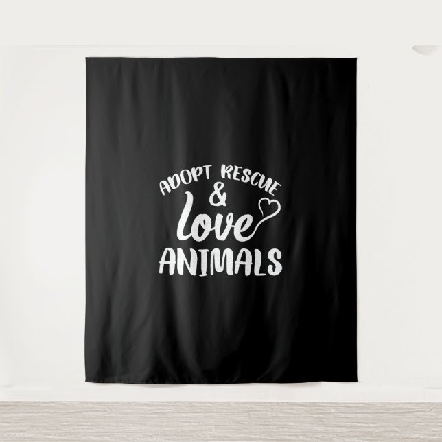 Dog Cat  Tapestry (Front)