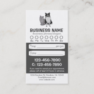 Dog cat veterinarian appointment cards