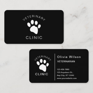 Dog Cat Veterinary Clinic Veterinarian Single-Side Business Card