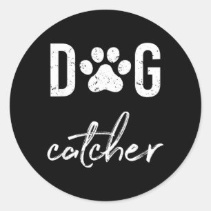 Dog Catcher Halloween Costume Classic Round Sticker
