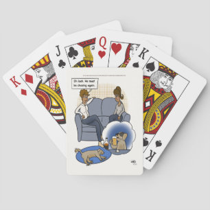 Dog Chasing Dream Playing Cards