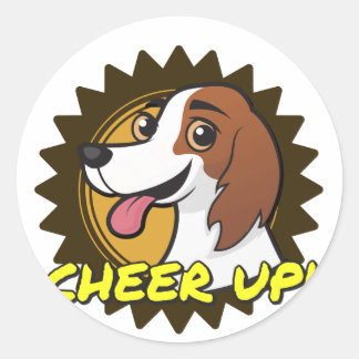 Dog - Cheer Up! Classic Round Sticker