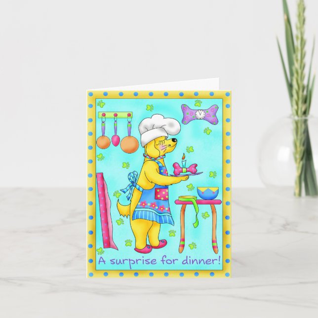 Dog Chef Greeting & Note card (Front)