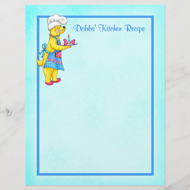 Dog Chef Recipe Letterhead (Front)