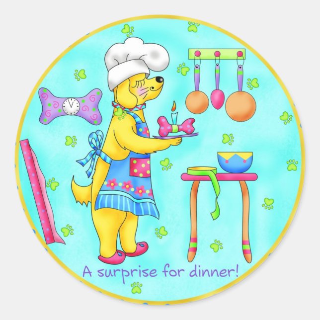 Dog Chef Sticker (Front)