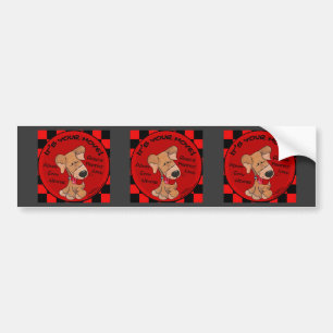 Dog Chequered Board-Your Move Bumper Sticker