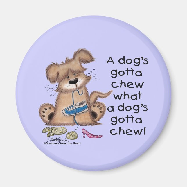 Dog Chews Shoes Magnet (Front)