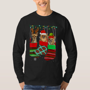 Dog Chihuahua Christmas Socks  Xmas Pajama Pet Pup T-Shirt