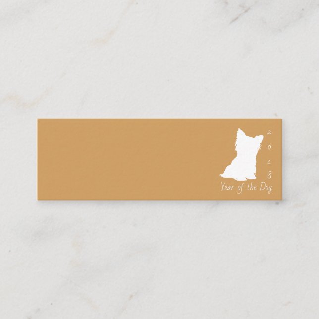 Dog Chinese New Year 2018 choose colour Business C Mini Business Card (Front)