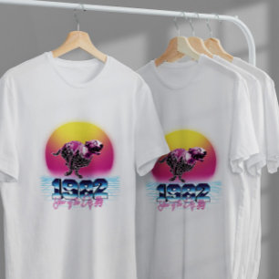 Dog Chinese Retrowave Zodiac T-Shirt