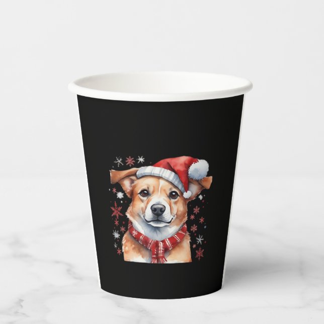 Dog chrismes Classic T-Shirt Paper Cups (Front)