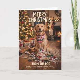 Dog Christmas Card From The Dog