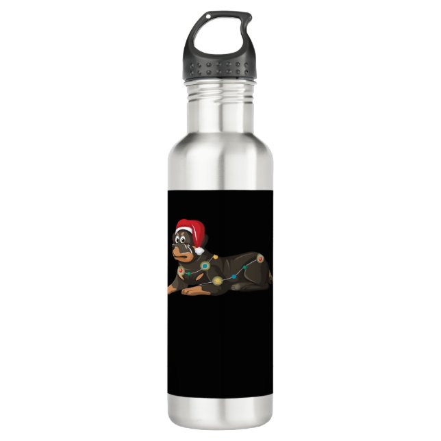 Dog Christmas Classic T-Shirt_1 710 Ml Water Bottle (Front)