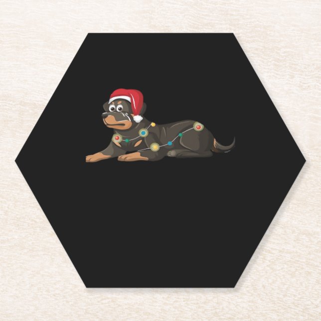 Dog Christmas Classic T-Shirt_1 Paper Coaster (Front)