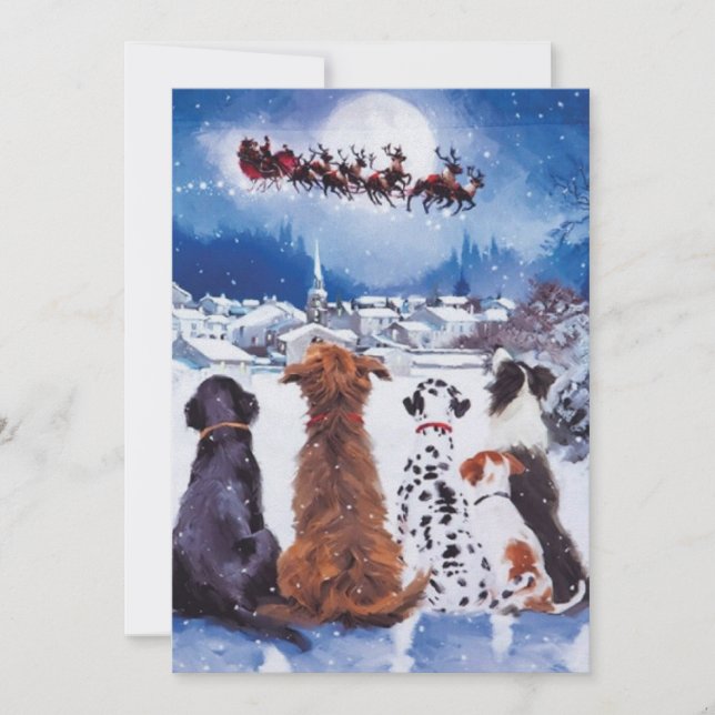 Dog, Christmas, Dogs, Rescue Dogs, Holiday, santa, Holiday Card (Front)