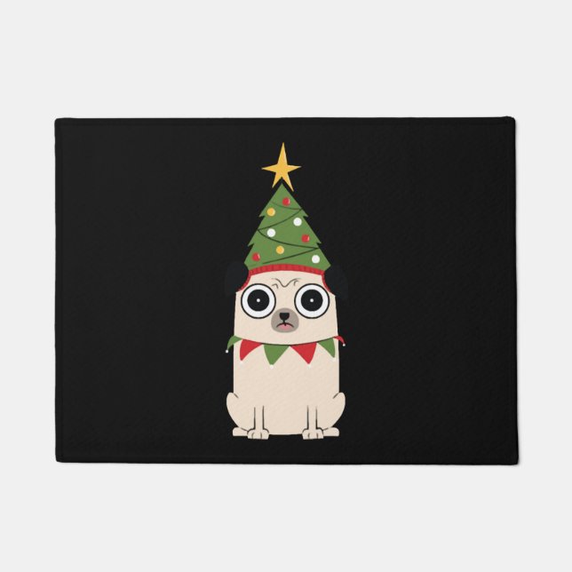dog Christmas  Doormat (Front)