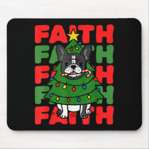 Dog Christmas Faith French Bulldog Puppy Family Gr Mouse Mat