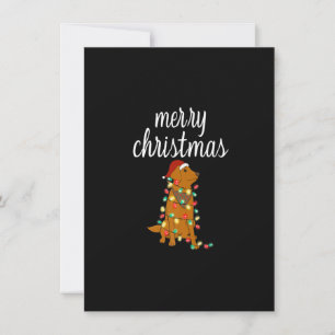 Dog Christmas Funny Dog Merry Christmas Santa Hat  Invitation