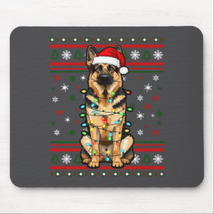 Dog Christmas, German Shepherd Christmas Lights Ug Mouse Mat