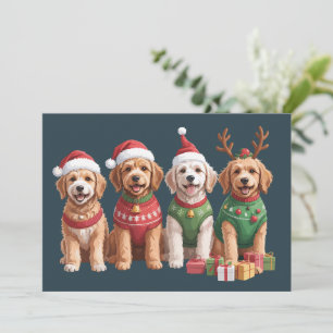 Dog Christmas Goldendoodle Christmas Dog Lover Holiday Card