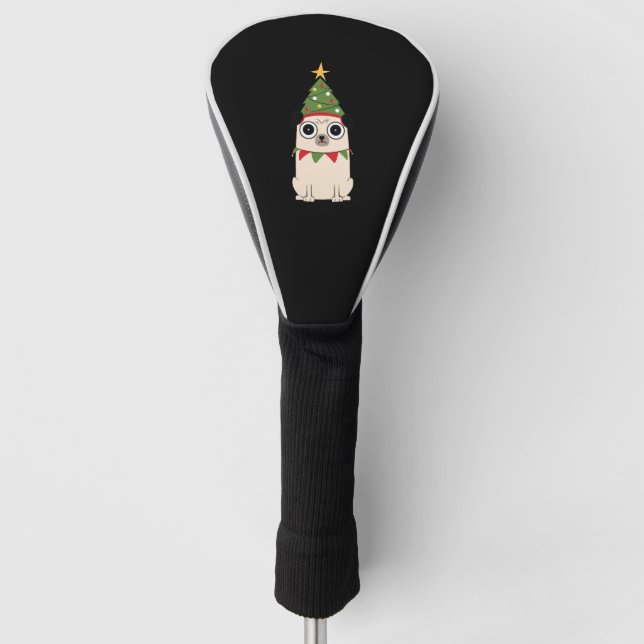 dog Christmas  Golf Head Cover (Front)