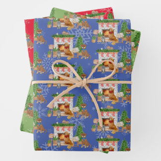 Dog Christmas, Havanese, Golden Retriever, Lab Mix Wrapping Paper Sheet